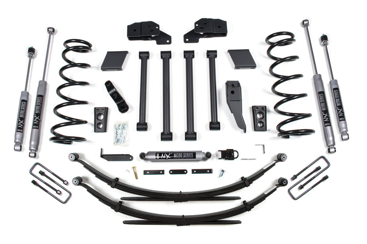 BDS Suspension 5 Inch Lift Kit Dodge Ram 2500/3500 2000-2002 4WD - Leaf Springs / NX2 Nitro Series
