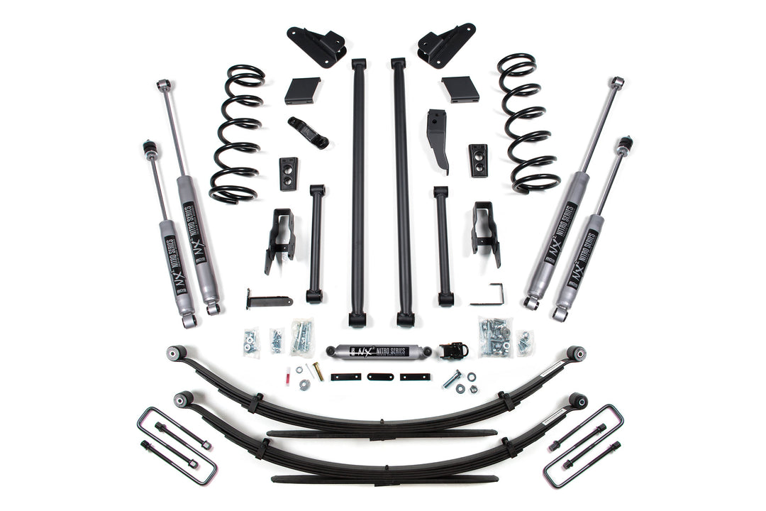 BDS Suspension 5 Inch Lift Kit Long Arm Conversion Dodge Ram 2500/3500 2000-2002 4WD - Leaf Springs / NX2 Nitro Series