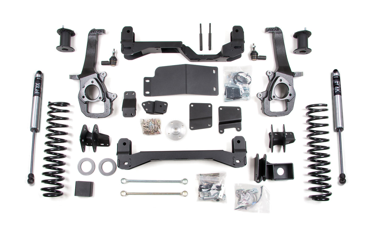 BDS Suspension 4 Inch Lift Kit Dodge Ram 1500 2012 4WD - 3 Inch Coil Springs / FOX 2.0 Performance Series