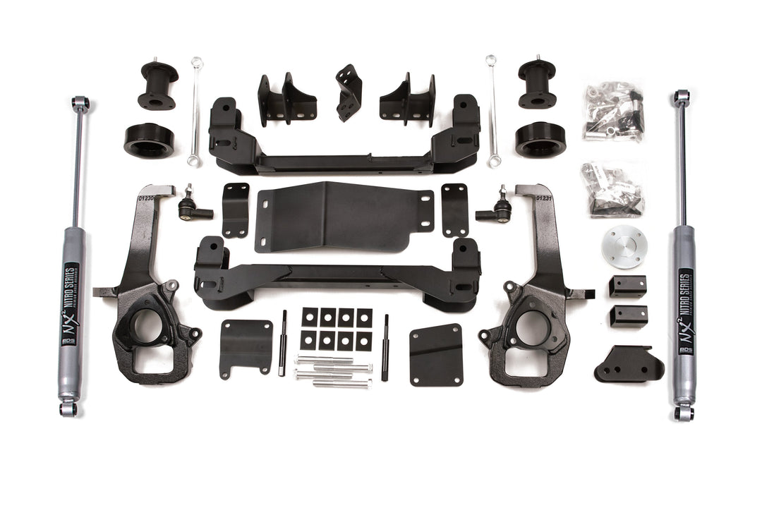 BDS Suspension 4 Inch Lift Kit Dodge Ram 1500 2012 4WD - 2 Inch Coil Spacer / NX2 Nitro Series