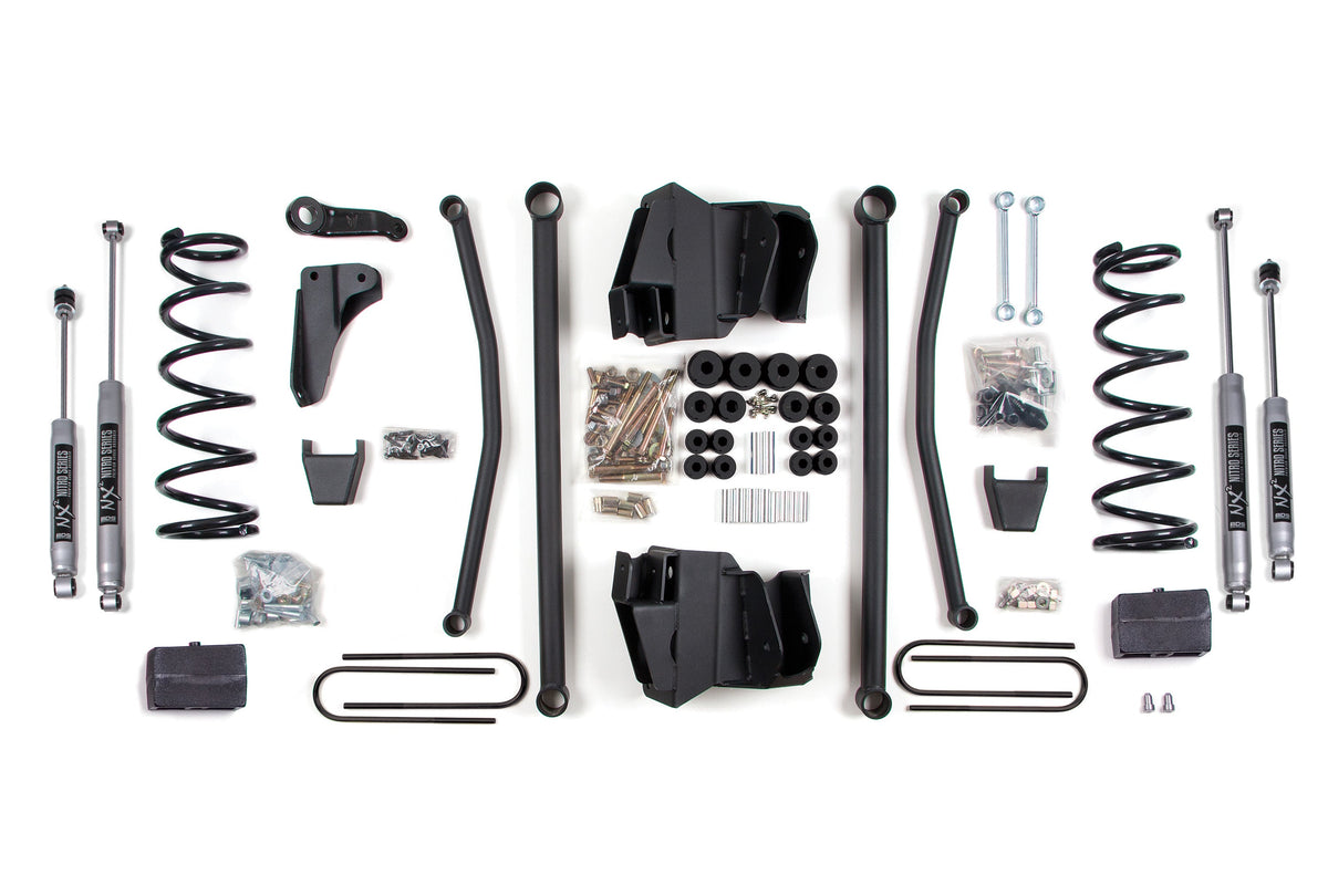 BDS Suspension 4 Inch Lift Kit Long Arm Dodge Ram 2500 Power Wagon 2005-2007 4WD Gas - Block Kit – 3-1/2 Inch Axle / NX2 Nitro Series