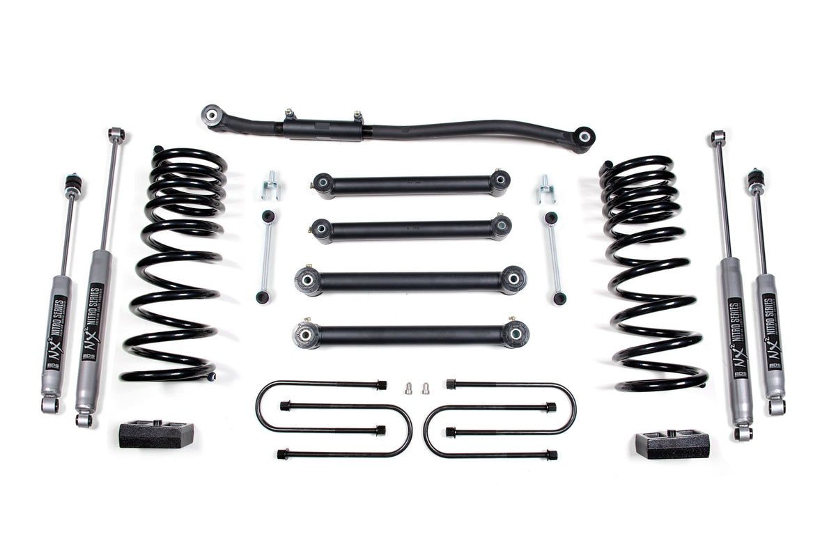 BDS Suspension 3 Inch Lift Kit Dodge Ram 2500 2003-2013 & 3500 2003-2012 4WD Diesel - 4 Inch Axle / NX2 Nitro Series