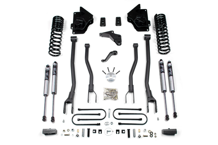 BDS Suspension 4 Inch Lift Kit w/ 4-Link Ram 3500 2013-2018 4WD Gas - 3 Inch Block Kit – FOX 2.0 Performance Series