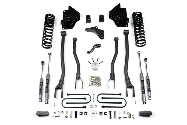 BDS Suspension 4 Inch Lift Kit w/ 4-Link Ram 3500 2013-2018 4WD Diesel - 2 Inch Block Kit / NX2 Nitro Series