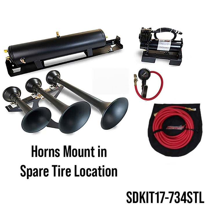 Kleinn Beast 230 Train Horn &amp; Onboard Air System - 2017-2026 Ford Super Duty F-250/F-350/F-450 - image 3