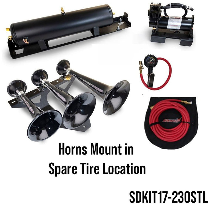Kleinn Beast 230 Train Horn &amp; Onboard Air System - 2017-2026 Ford Super Duty F-250/F-350/F-450 - image 2