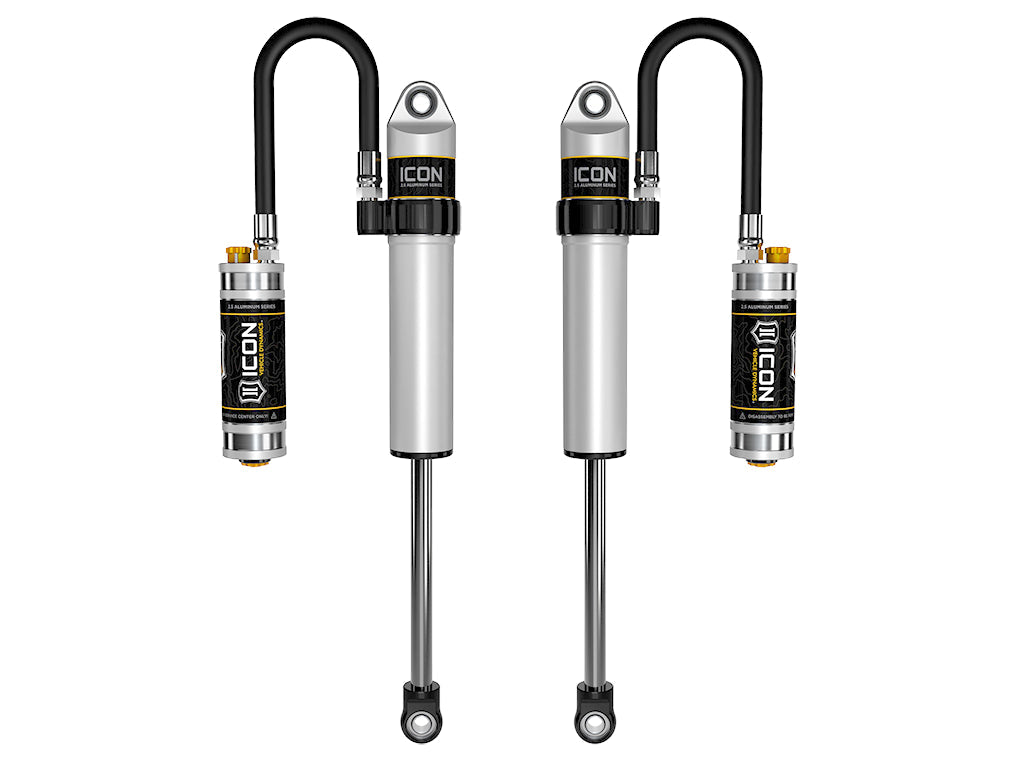 ICON 2003-2024 Toyota 4Runner, Front, V.S. 2.5 Aluminum Series Shock Absorbers, Long Travel Secondary Shocks, Remote Reservoir w/ CDCV, Pair