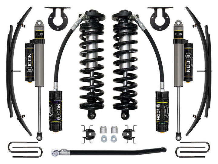 ICON Vehicle Dynamics 11-16 Ford F250/F350, 2.5-3" Lift, Stage 3 Coilover System w/ Leaf Springs