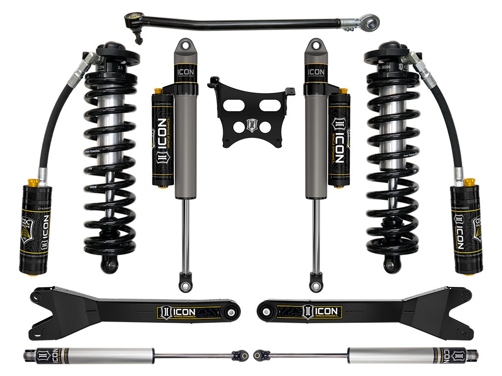 ICON Vehicle Dynamics 2023-2026 Ford F-250/F-350 Super Duty 4WD, 2.5-3" Lift, Stage 4 Coilover Conversion System with Radius Arms