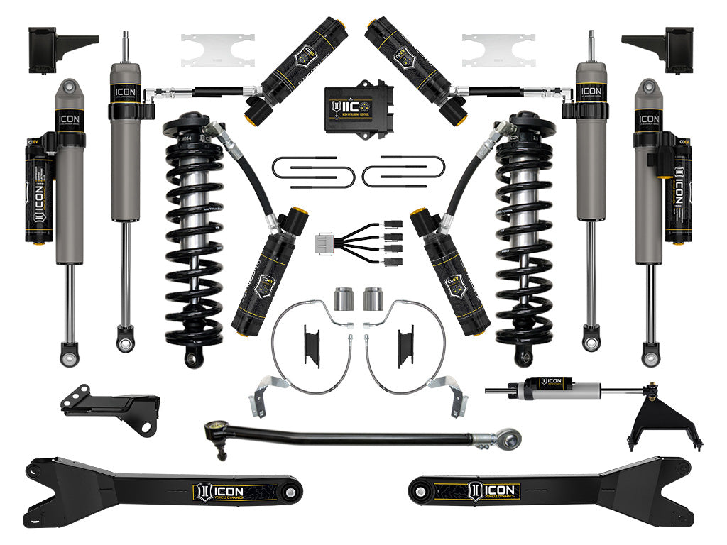 ICON Vehicle Dynamics 2023-2026 Ford F-250/F-350 Super Duty 4WD, 4-5.5" Lift, Stage 9 Coilover Conversion System w/ Radius Arms