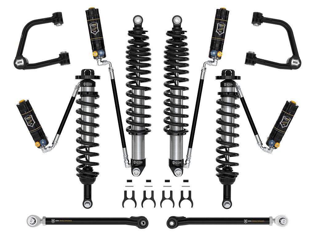 ICON Vehicle Dynamics 2021-2026 Ford Bronco, Sasquatch, 2-3" Lift, Stage 6 Suspension System, CDXS, Tubular, Heavy Rate Rear Springs
