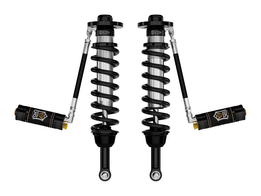 ICON Vehicle Dynamics 2021-2026 Ford F-150 4WD, 2.75-3.5" Lift, Front, V.S. 2.5 Series Coilovers, Remote Reservoir w/ CDCV, Pair