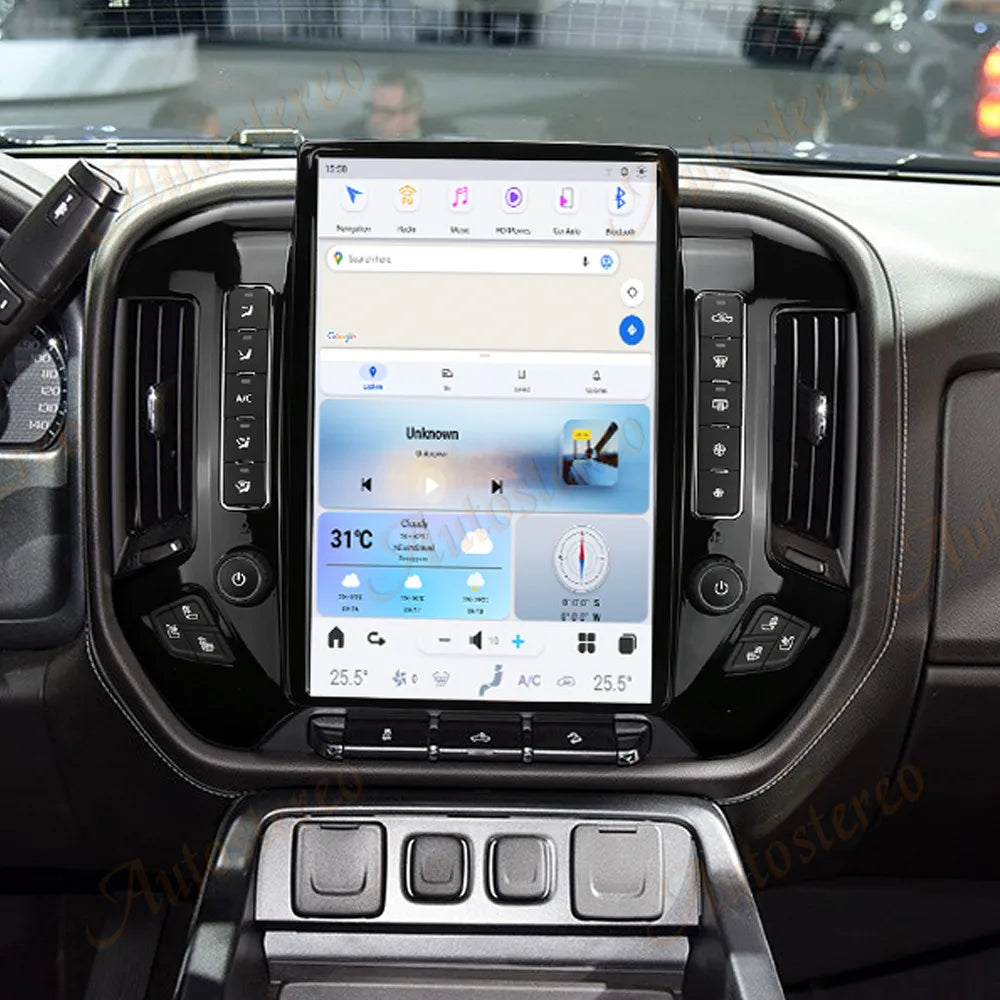 Carplay Android 13 Car GPS Navigation Multimedia Player for Chevrolet Silverado GMC Tahoe 2014-2019 Car Radio Stereo Head Unit