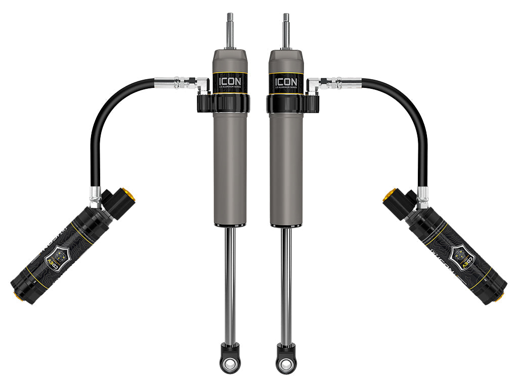 ICON Vehicle Dynamics 2024-2026 Toyota Tacoma, 0-1” Lift, Rear, V.S. 2.5 Aluminum Series Shock Absorbers, Remote Reservoir w/ CDEV, Pair