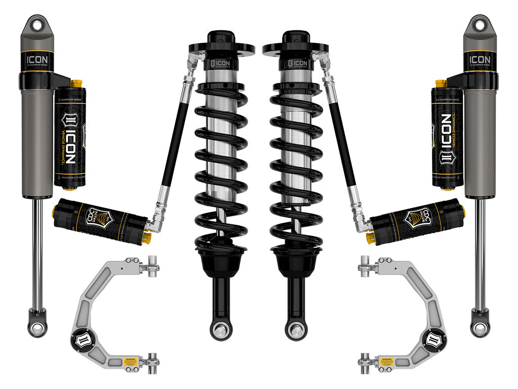 ICON Vehicle Dynamics 2021-2026 Ford F-150 4WD, 2.75-3.5" Lift, Stage 4 Suspension System, Billet, CDCV