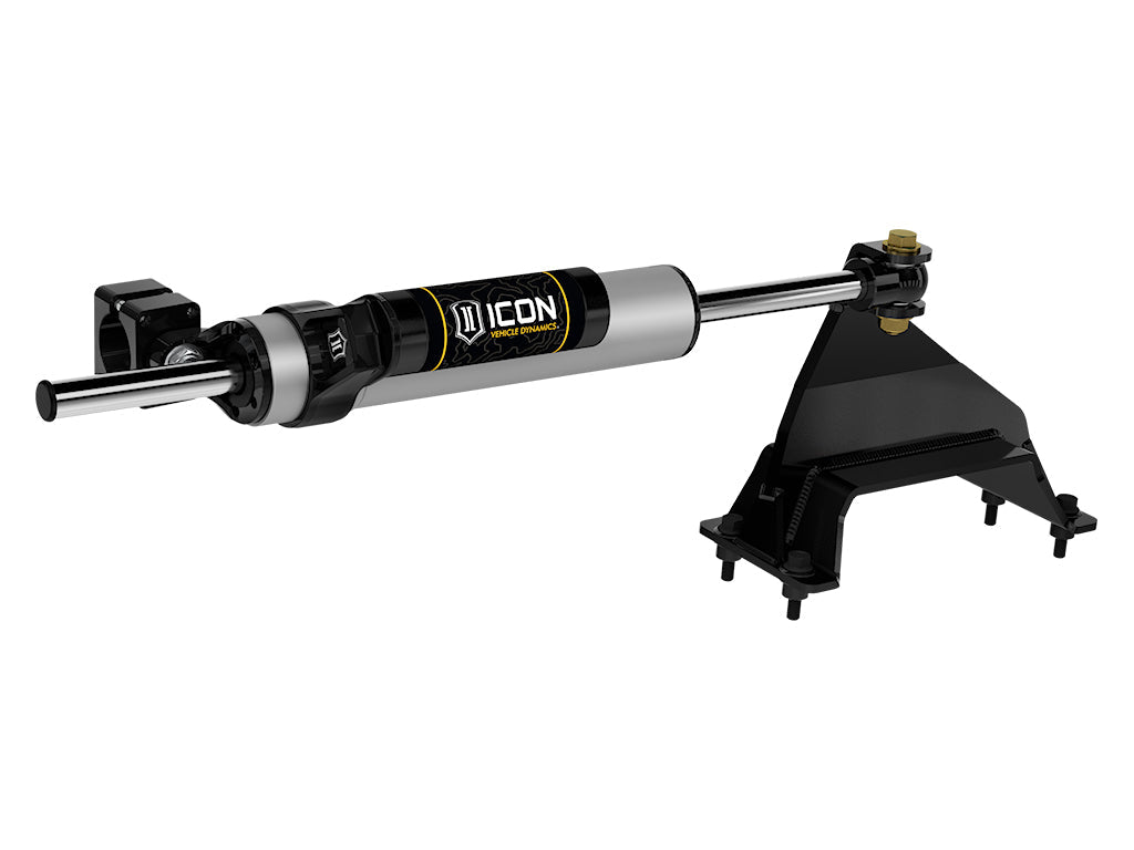 ICON Vehicle Dynamics 2023-2026 F-250/F-350 Ford Super Duty 4WD, 2.5 Centerline Steering Stabilizer Kit, Piggyback Reservoir