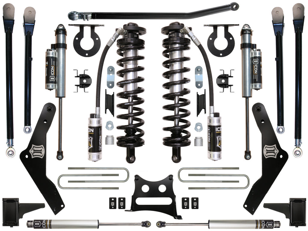 ICON Vehicle Dynamics 2011-2016 Ford F250/F350, 4-5.5" Lift, Stage 5 Coilover Conversion System