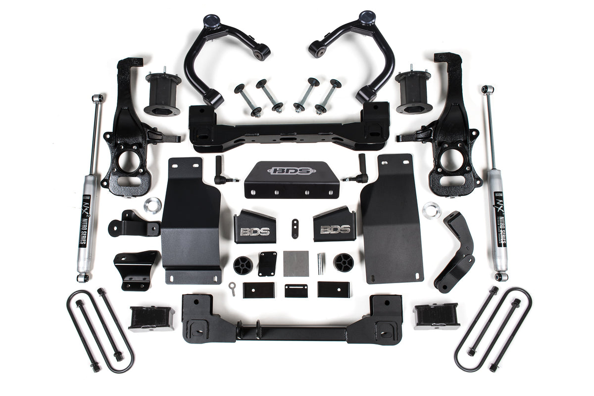 BDS Suspension 4 Inch Lift Kit Chevy Silverado or GMC Sierra 1500 2025-2026 4WD Diesel