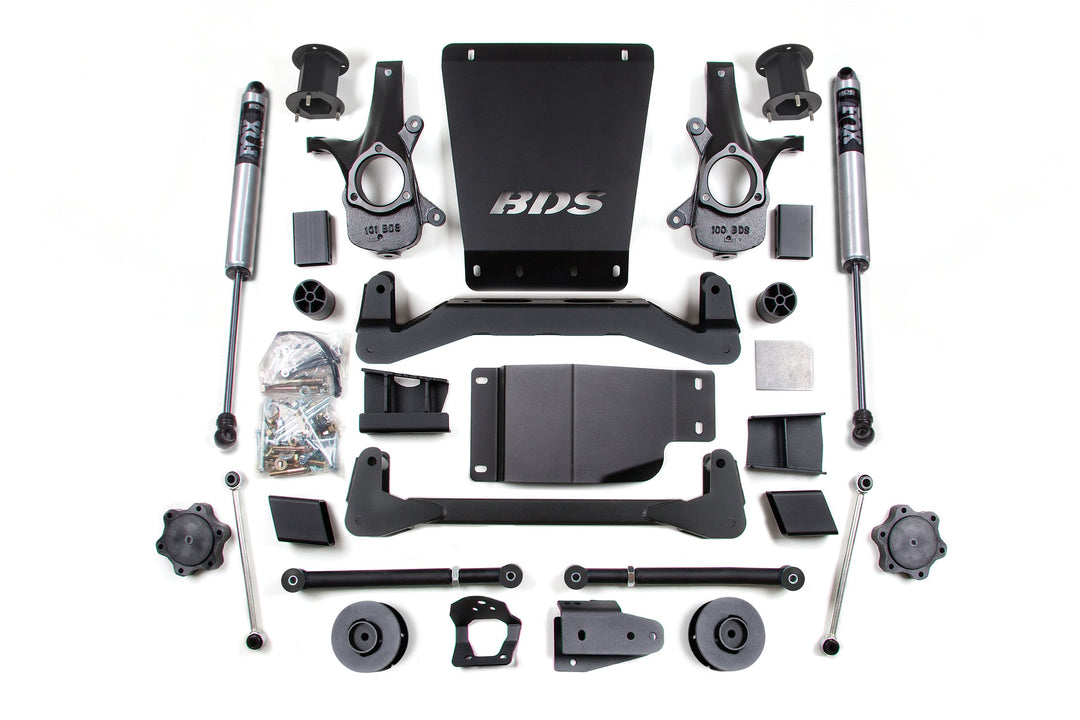 BDS Suspension 4.5 Inch Lift Kit Chevy/GMC Avalanche, Suburban, Tahoe, or Yukon 1500 2007-2014 4WD - 2 Inch Coil Spacer / FOX 2.0 Performance Series