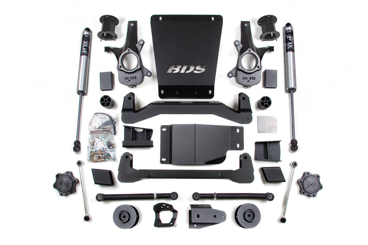 BDS Suspension 4.5 Inch Lift Kit Chevy/GMC Avalanche, Suburban, Tahoe, or Yukon 1500 2007-2014 4WD - 2 Inch Coil Spacer / FOX 2.0 Performance Series