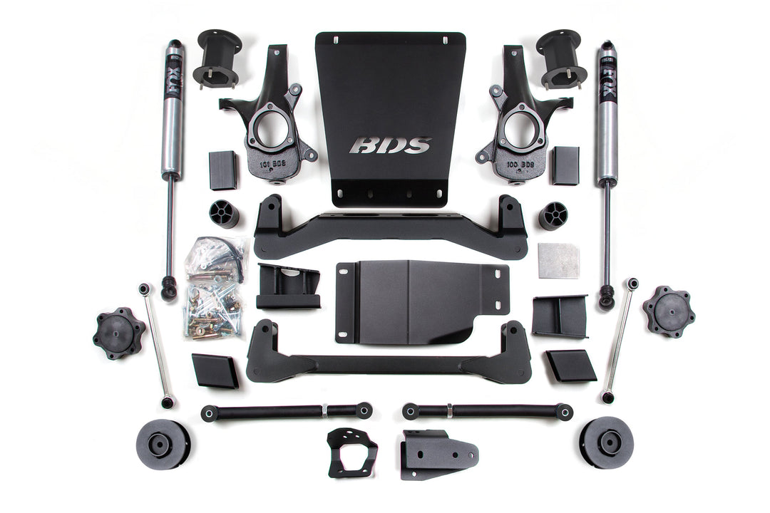 BDS Suspension 4.5 Inch Lift Kit Chevy/GMC Avalanche, Suburban, Tahoe, or Yukon 1500 2007-2014 4WD - 3 Inch Coil Spacer / FOX 2.0 Performance Series