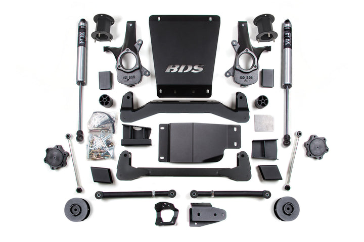 BDS Suspension 4.5 Inch Lift Kit Chevy/GMC Avalanche, Suburban, Tahoe, or Yukon 1500 2007-2014 4WD - 3 Inch Coil Spacer / FOX 2.0 Performance Series