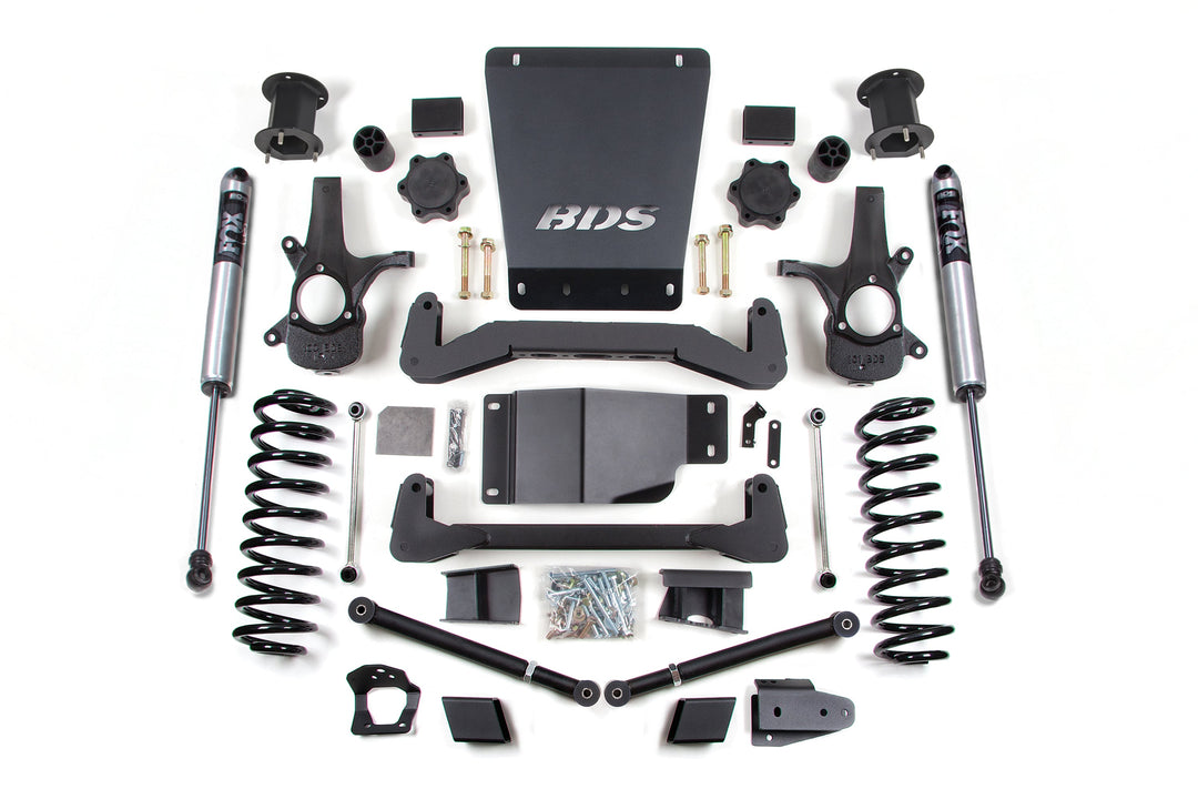 BDS Suspension 6.5 Inch Lift Kit Chevy/GMC Avalanche, Suburban, Tahoe, or Yukon 1500 2007-2014 4WD - FOX 2.0 Performance Series