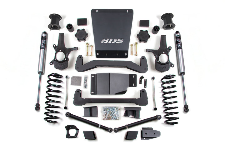 BDS Suspension 6.5 Inch Lift Kit Chevy/GMC Avalanche, Suburban, Tahoe, or Yukon 1500 2007-2014 4WD - FOX 2.0 Performance Series