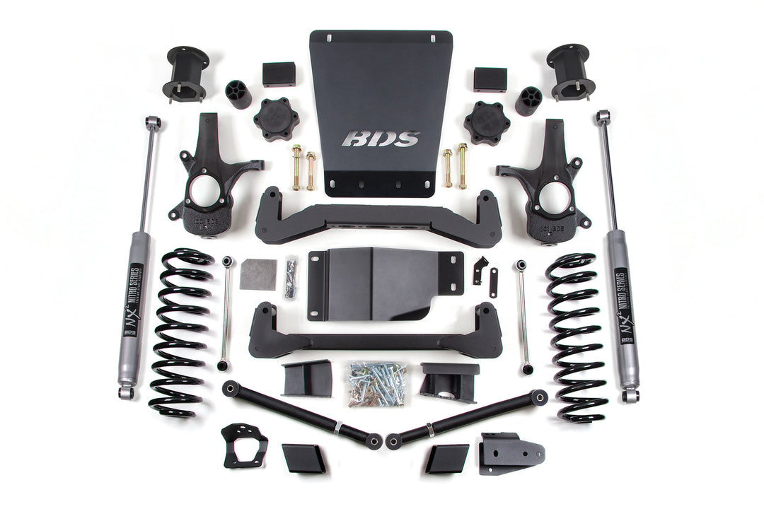 BDS Suspension 6.5 Inch Lift Kit Chevy/GMC Avalanche, Suburban, Tahoe, or Yukon 1500 2007-2014 4WD - NX2 Nitro Series