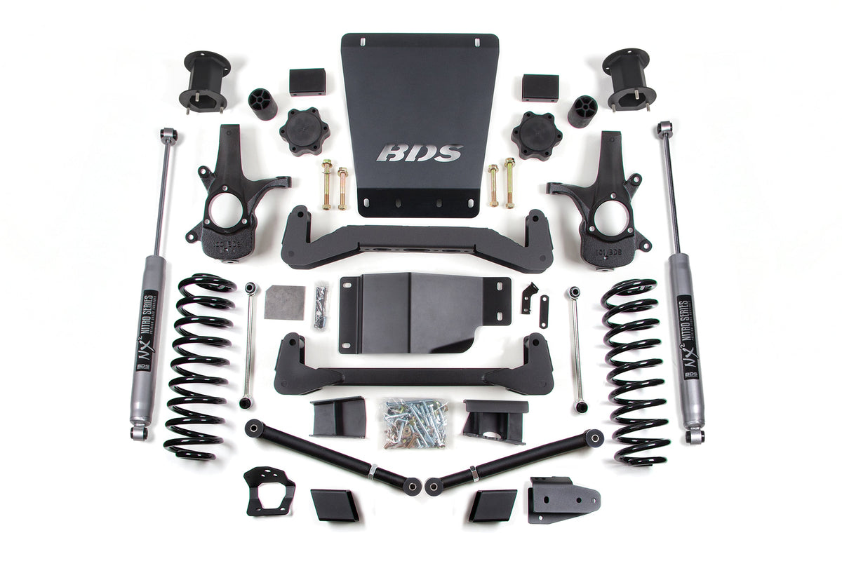 BDS Suspension 6.5 Inch Lift Kit Chevy/GMC Avalanche, Suburban, Tahoe, or Yukon 1500 2007-2014 4WD - NX2 Nitro Series