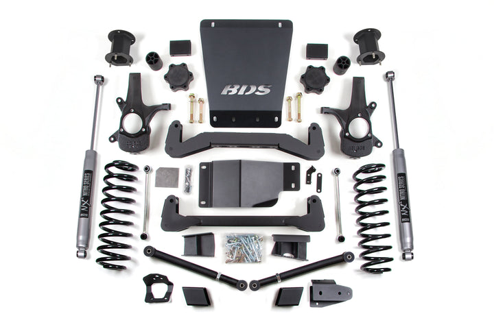 BDS Suspension 6.5 Inch Lift Kit Chevy/GMC Avalanche, Suburban, Tahoe, or Yukon 1500 2007-2014 4WD - NX2 Nitro Series