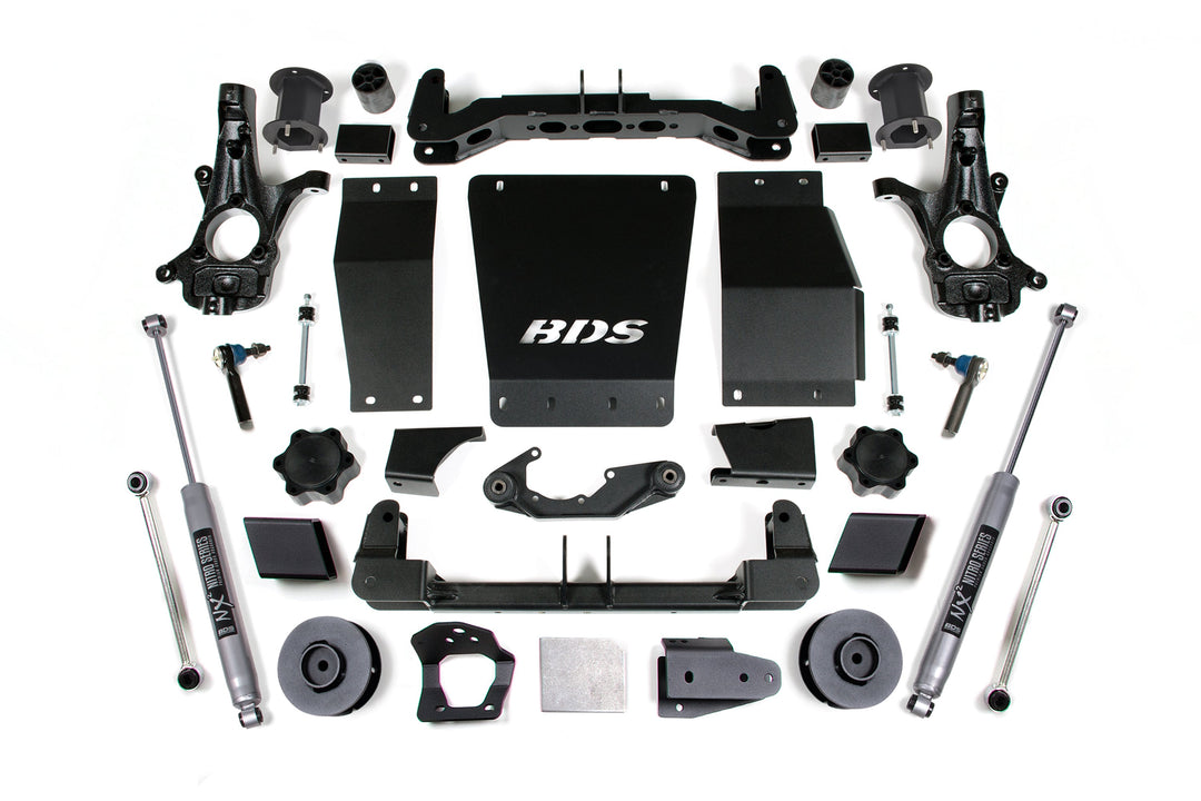BDS Suspension 4.5 Inch Lift Kit Chevy/GMC Avalanche, Suburban, Tahoe, or Yukon 1500 2015-2020 4WD - NX2 Nitro Series / Cast Steel
