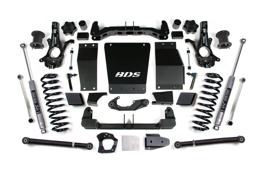 BDS Suspension 6.5 Inch Lift Kit Chevy/GMC Avalanche, Suburban, Tahoe, or Yukon 1500 2015-2020 4WD - NX2 Nitro Series / Cast Steel