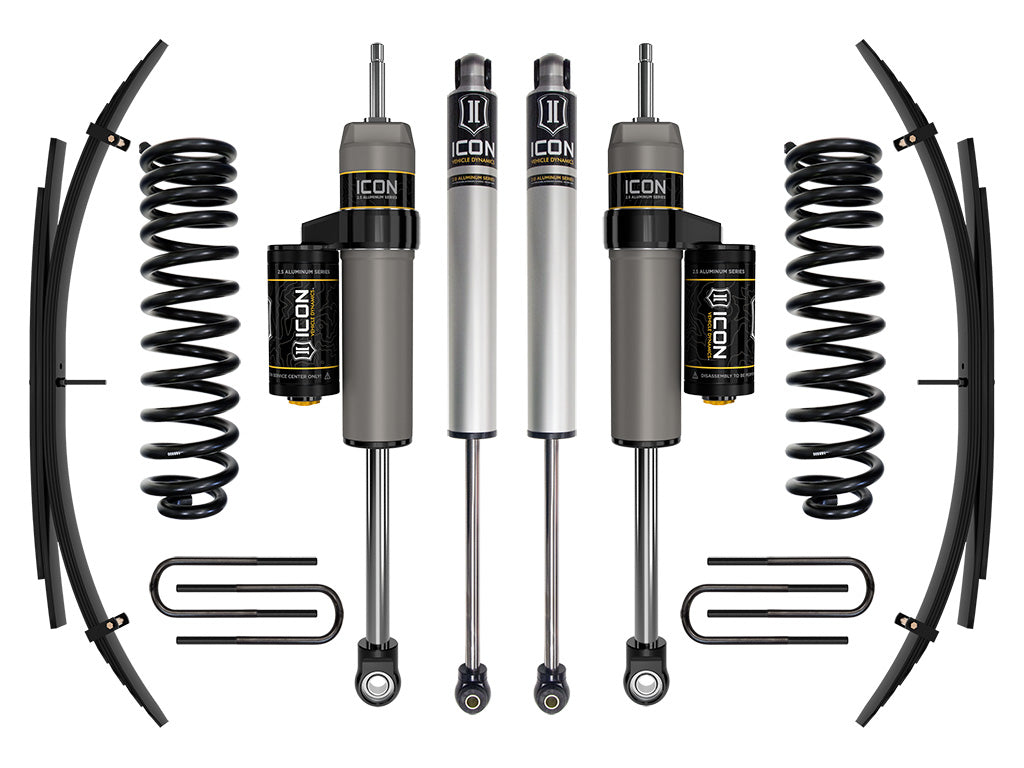 ICON Vehicle Dynamics 2011-2016 Ford F-250/F-350 Super Duty 4WD Diesel, 2.5" Lift, Stage 2 Suspension System w/ Expansion Packs