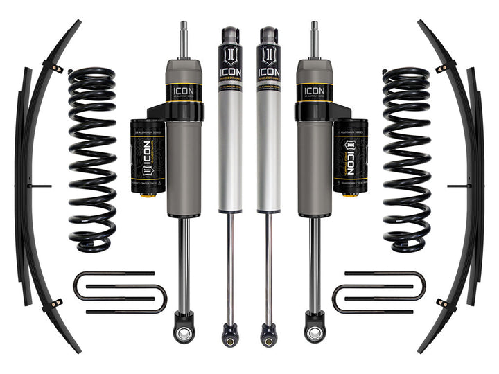 ICON Vehicle Dynamics 2011-2016 Ford F-250/F-350 Super Duty 4WD Diesel, 2.5" Lift, Stage 2 Suspension System w/ Expansion Packs