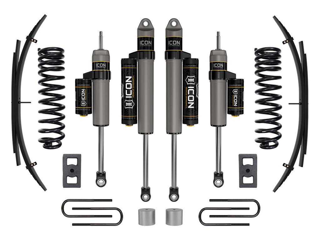 ICON Vehicle Dynamics 2023 Ford F-250/F-350 Super Duty 4WD Gas, 2.5" Lift, Stage 2 Suspension System w/ Expansion Packs