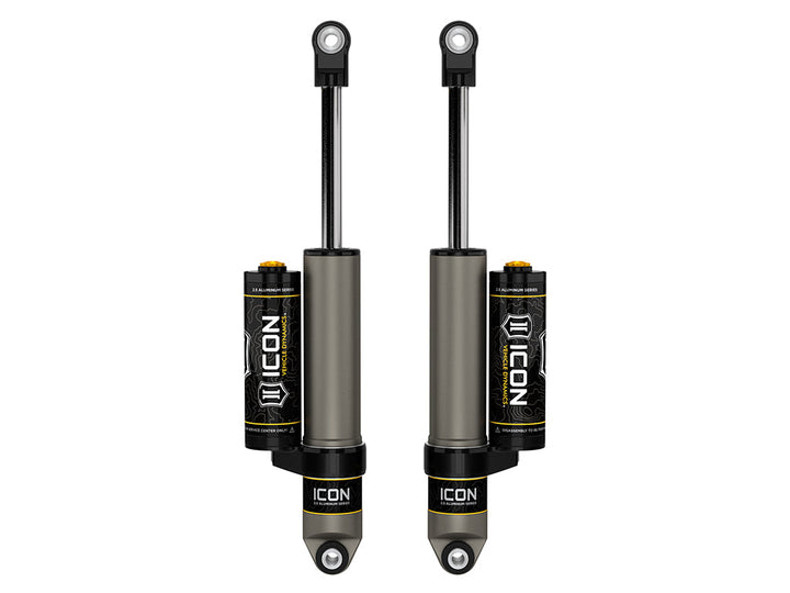 ICON 2019-2026 Chevrolet Silverado 1500/GMC Sierra 1500, 0-2" Lift, Rear, V.S. 2.5 Aluminum Series Shock Absorbers, Piggyback Reservoir, Pair