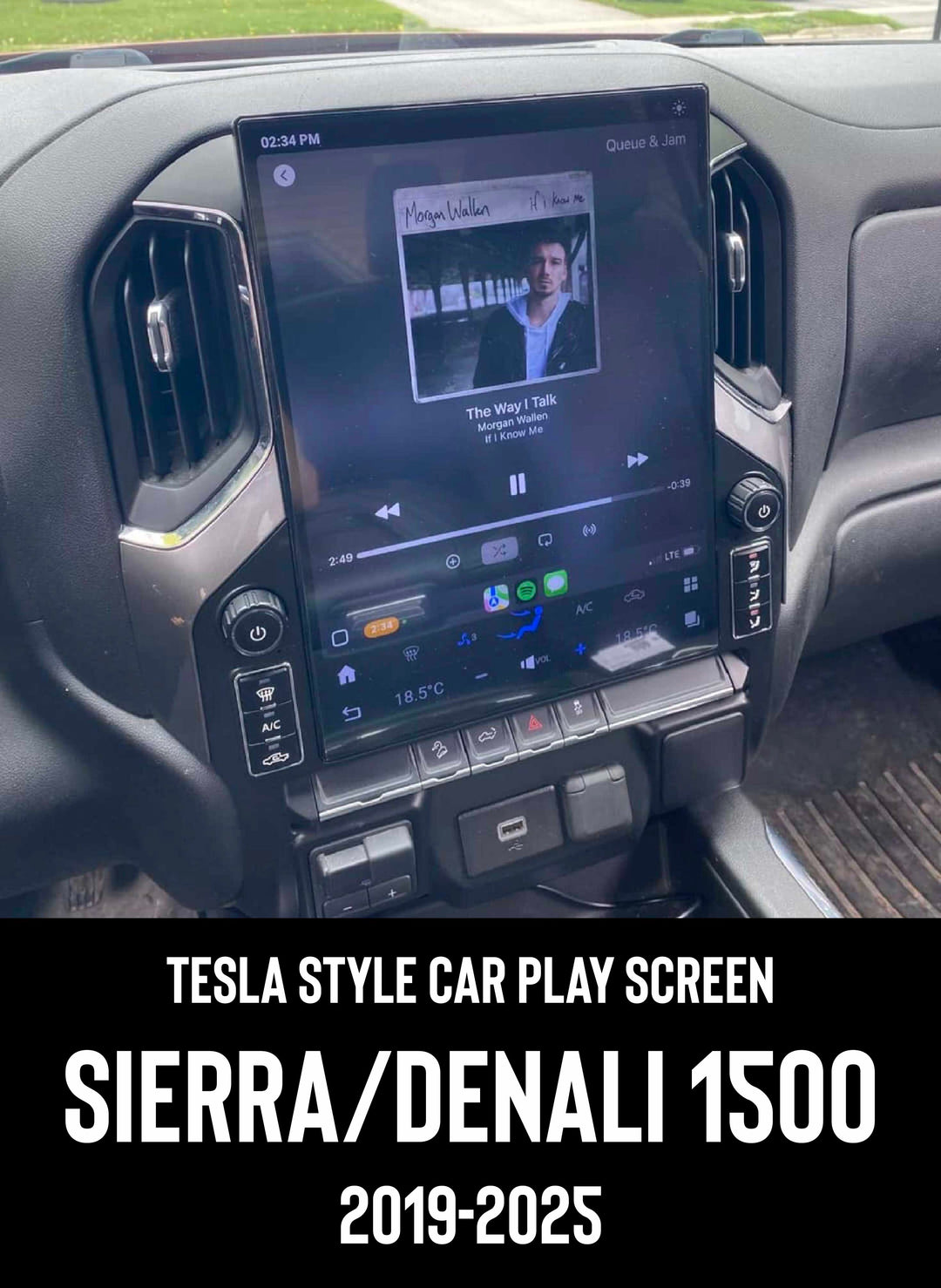 GMC Sierra &amp; Denali 1500 Tesla Style Screen 2019-2026
