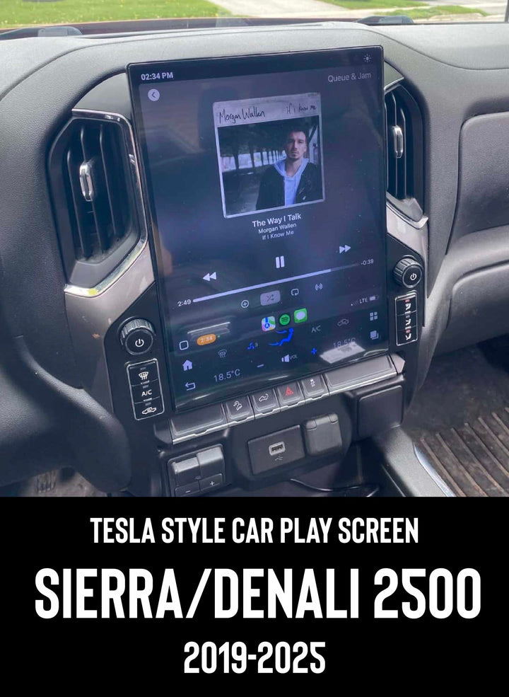 GMC Sierra &amp; Denali 2500 Tesla Style Screen 2019-2026