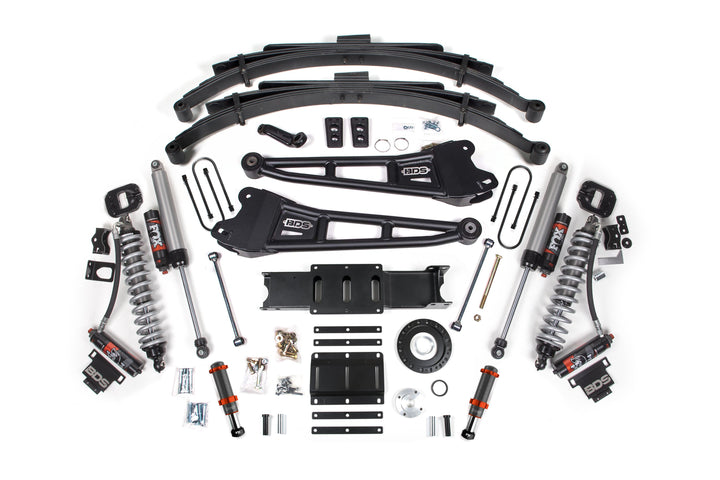 BDS Suspension 6 Inch Lift Kit w/ Radius Arm FOX 2.5 Coil-Over Conversion - Performance Elite Ram 3500 2013-2018 4WD Diesel - FOX 2.0 Hydro Bump Stop / Leaf Spring / 8 Bolt / FOX 2.5 Performance Elite