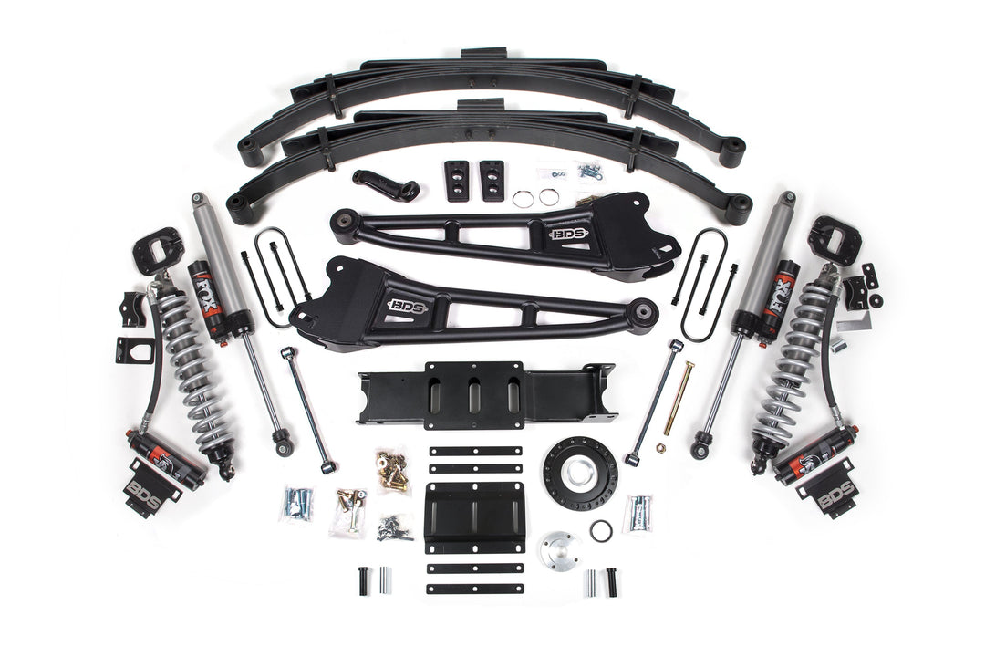 BDS Suspension 6 Inch Lift Kit w/ Radius Arm FOX 2.5 Coil-Over Conversion - Performance Elite Ram 3500 2013-2018 4WD Diesel - Rubber Bump Stop / Leaf Spring / 8 Bolt / FOX 2.5 Performance Elite