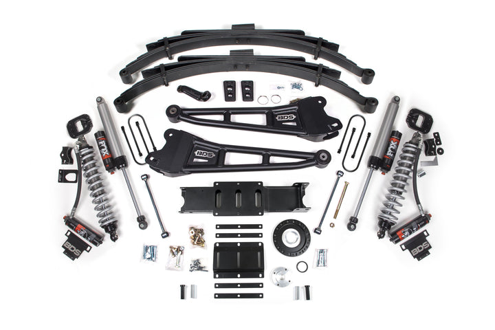 BDS Suspension 6 Inch Lift Kit w/ Radius Arm FOX 2.5 Coil-Over Conversion - Performance Elite Ram 3500 2013-2018 4WD Diesel - Rubber Bump Stop / Leaf Spring / 8 Bolt / FOX 2.5 Performance Elite