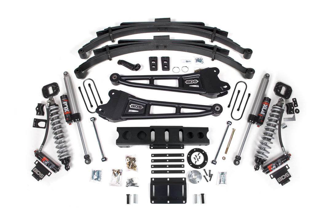 BDS Suspension 6 Inch Lift Kit w/ Radius Arm FOX 2.5 Coil-Over Conversion - Performance Elite Ram 3500 2013-2018 4WD Diesel - Rubber Bump Stop / Leaf Spring / 6 Bolt / FOX 2.5 Performance Elite