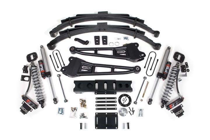 BDS Suspension 6 Inch Lift Kit w/ Radius Arm FOX 2.5 Coil-Over Conversion - Performance Elite Ram 3500 2013-2018 4WD Diesel - Rubber Bump Stop / Leaf Spring / 6 Bolt / FOX 2.5 Performance Elite