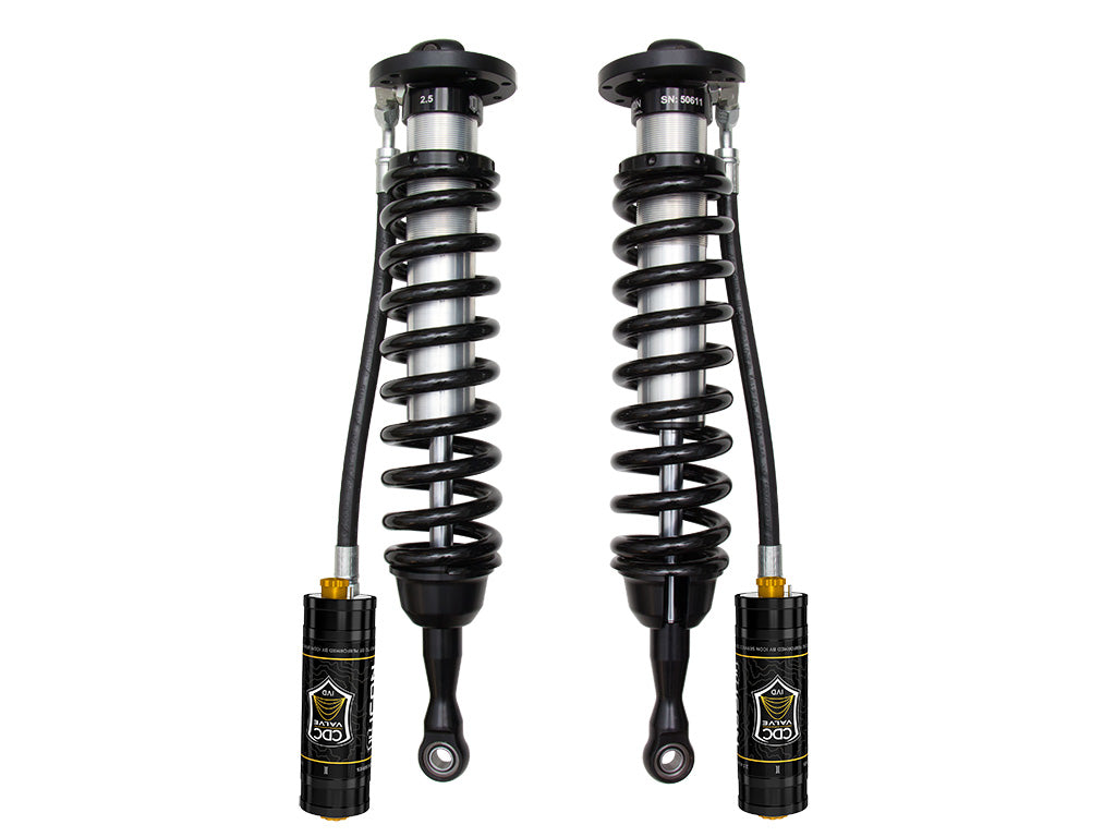 ICON Vehicle Dynamics 2007-2021 Toyota Tundra, w/ ProComp 6” Lift, Front, V.S. 2.5 Series Coilover Kit, Remote Reservoir w/ CDCV, Pair