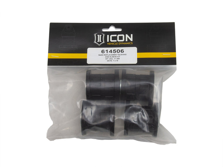 ICON Vehicle Dynamics Upper Control Arm Part Numbers 58460 and 58460DJ, Replacement Bushing &amp; Sleeve Kit