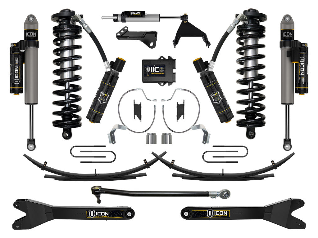 ICON Vehicle Dynamics 2023-2026 Ford F-250/F-350 Super Duty 4WD, 4-5.5" Lift, Stage 8 Coilover Conversion System w/ Radius Arms & Expansion Packs