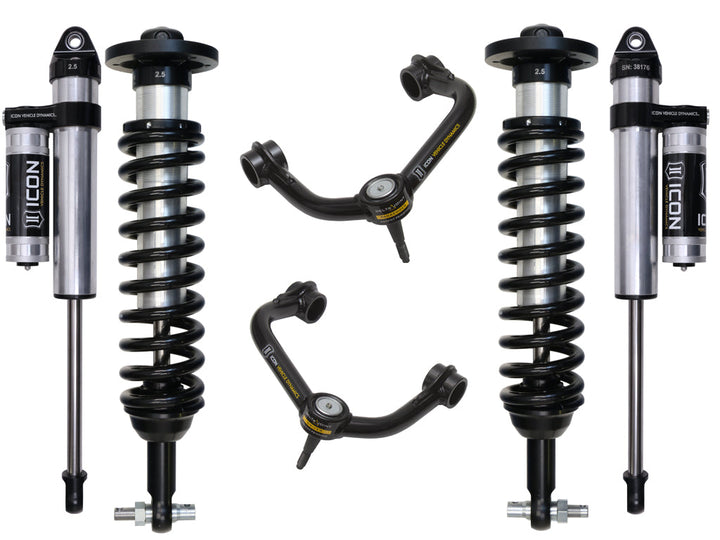ICON Vehicle Dynamics 2015-20 Ford F150 4WD, 0-2.63" Lift, Stage 3 Suspension System, Tubular UCA