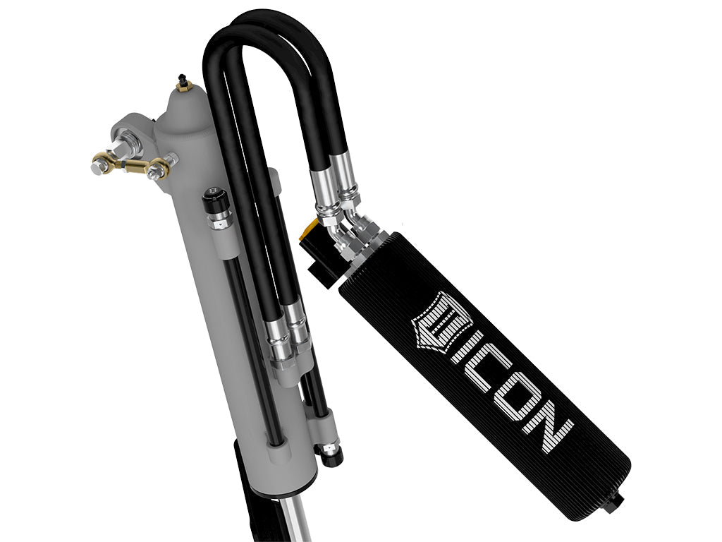 ICON Vehicle Dynamics 2021-2026 Ford F-150 Raptor, Driver Rear, V.S. 3.0 Series Zeta Bypass RXT Shock Absorber, Remote Reservoir w/ CDEV