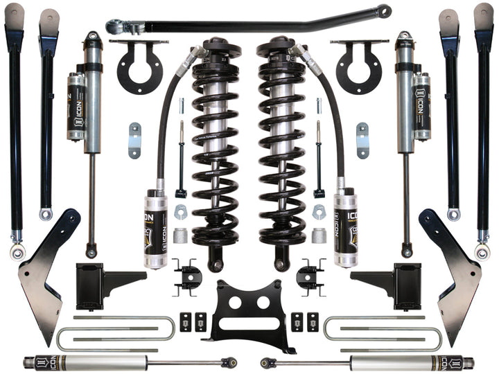ICON Vehicle Dynamics 2005-2010 Ford F250/F350, 4-5.5" Lift, Stage 5 Coilover Conversion System